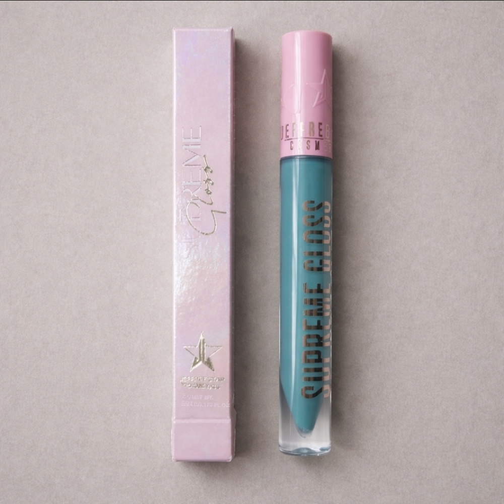 Jeffree Star Supreme Lip Gloss Teal Aqua Women OS Neon Y2K Festival Makeup Goth